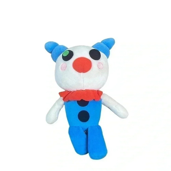 Piggy Minitoon Inc Roblox Clown 10” Plush Stuffed Toy White Blue Red - Picture 1 of 4